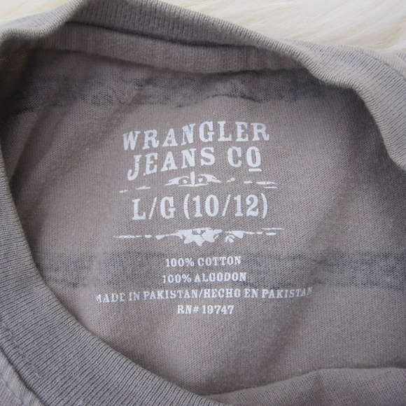 boys wrangler jeans tan tshirt size L (10/12) - Picture 3 of 5